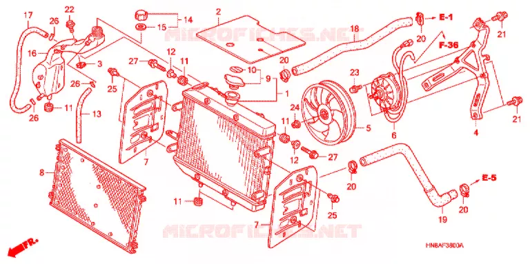 RADIATOR Honda ATV 680 FOURTRAX 2007  TRX680FGA7