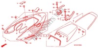 ZITTING/ACHTER KAP voor Honda VFR 800 INTERCEPTOR RED 2007