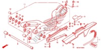 ZWAAI ARM/KETTINGKAST voor Honda VFR 800 INTERCEPTOR RED 2007