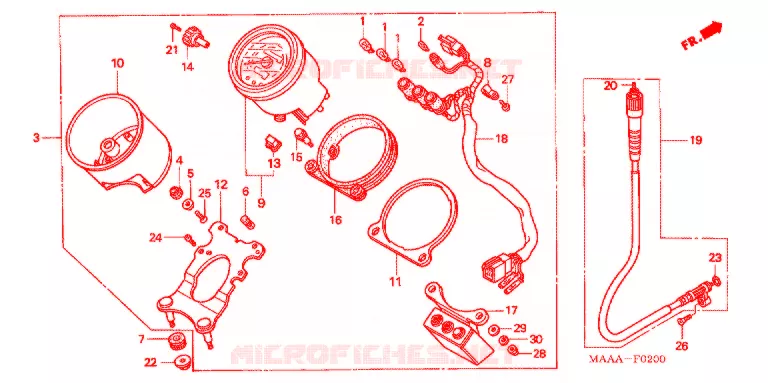 COMBINATIEMETER Honda MOTO 1100 SHADOW 2007  VT1100C7
