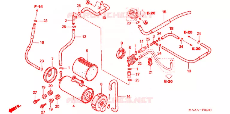 VERDAMPING BUS (AC) Honda MOTO 1100 SHADOW 2007  VT1100C7