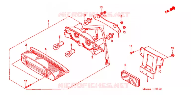 ACHTERLICHT(2) Honda MOTO 1100 SHADOW 2007  VT1100C7