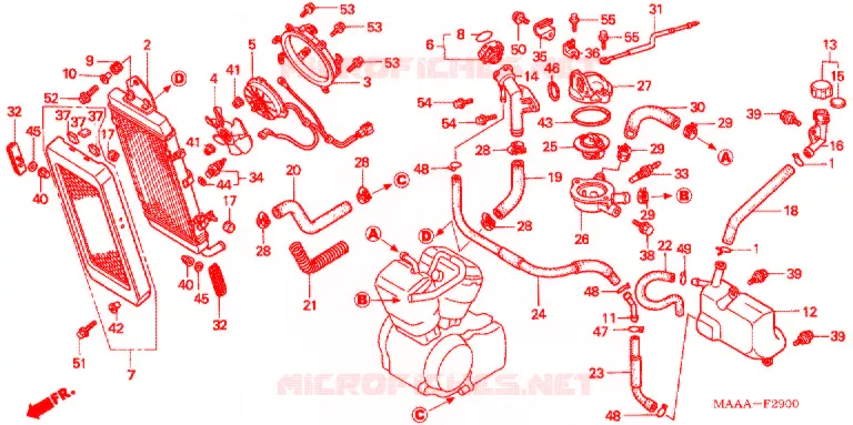 RADIATOR Honda MOTO 1100 SHADOW 2007  VT1100C7