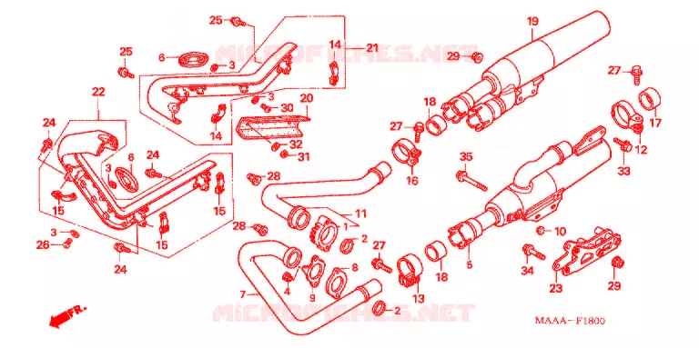 UITLAATDEMPER(2) Honda MOTO 1100 SHADOW 2007  VT1100C7
