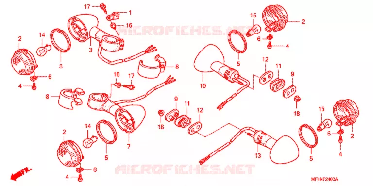 KNIPPERLICHT(2) Honda MOTO 600 SHADOW 2007  VT600C7