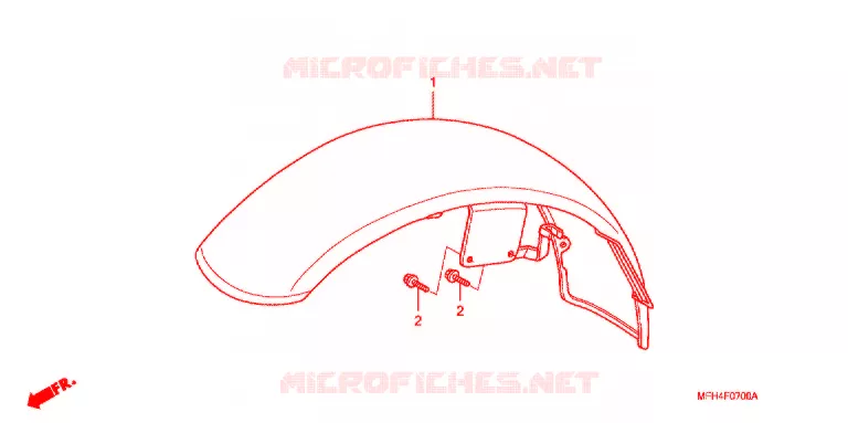 VOORSPATBORD Honda MOTO 600 SHADOW 2007  VT600C7