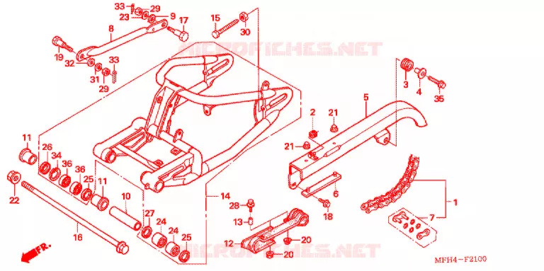 ZWAAI-ARM/KETTINGKAST Honda MOTO 600 SHADOW 2007  VT600C7