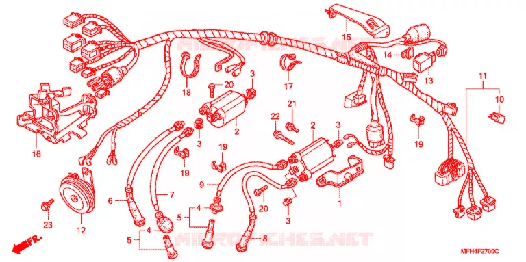 BEDRADINGSBUNDEL/ACCU Honda MOTO 600 SHADOW 2007  VT600CD7