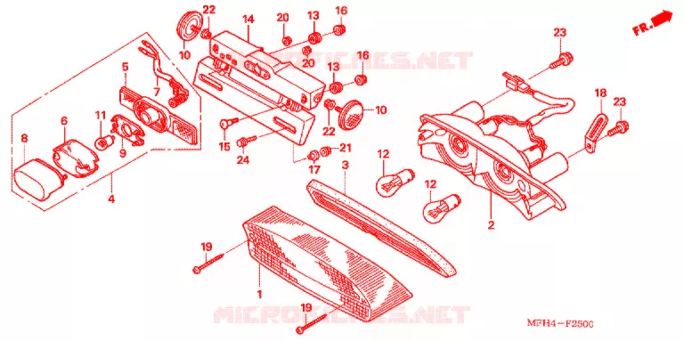ACHTERLICHT(2) Honda MOTO 600 SHADOW 2007  VT600CD7