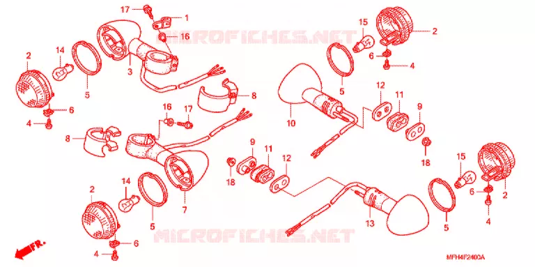KNIPPERLICHT(2) Honda MOTO 600 SHADOW 2007  VT600CD7