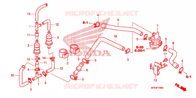 GAS RECYCLINGSYSTEEM Honda MOTO 750 SHADOW 2007  VT750C27