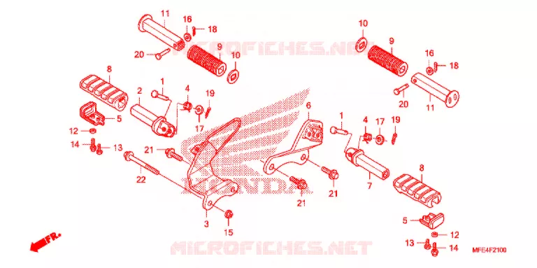 OPSTAP/KICKARM/ WISSEL PEDAAL Honda MOTO 750 SHADOW 2007  VT750C27
