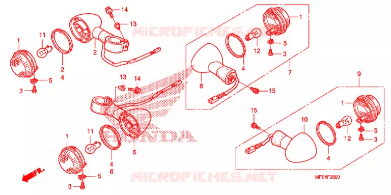 KNIPPERLICHT(2) Honda MOTO 750 SHADOW 2007  VT750C2F7