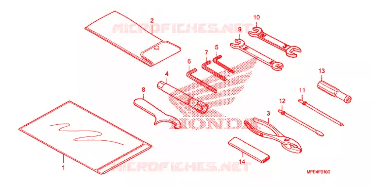 GEREEDSCHAP/ACCUVAK Honda MOTO 750 SHADOW 2007  VT750C2F7