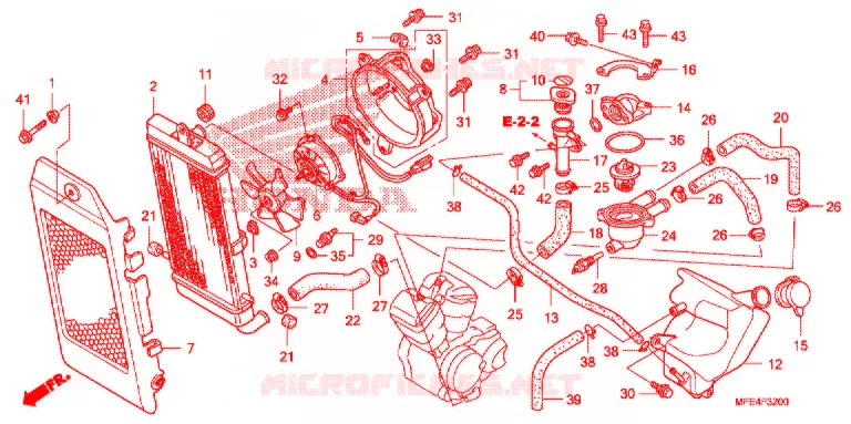 RADIATOR Honda MOTO 750 SHADOW 2007  VT750C2F7