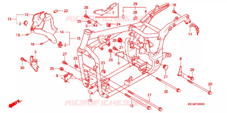 FRAME CHASSIS Honda MOTO 750 SHADOW 2007  VT750C7