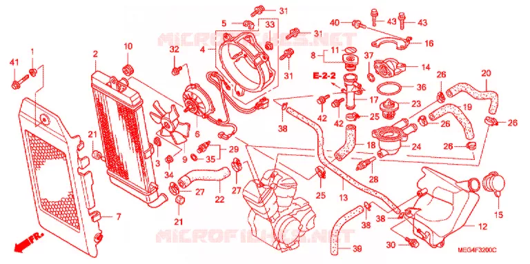 RADIATOR Honda MOTO 750 SHADOW 2007  VT750C7