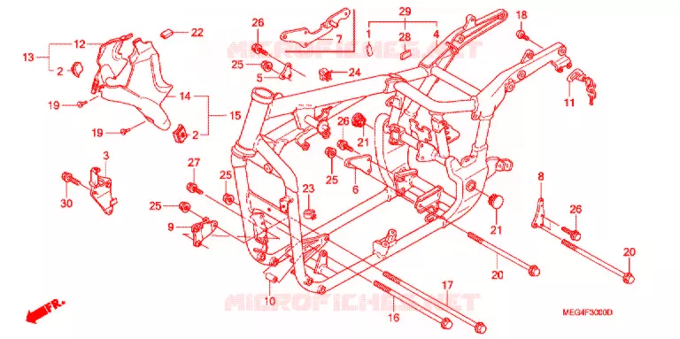 FRAME CHASSIS Honda MOTO 750 SHADOW 2007  VT750CA7