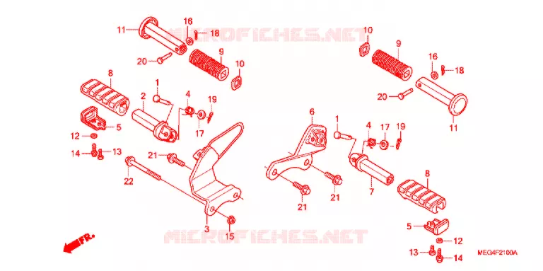 OPSTAP/KICKARM/ WISSEL PEDAAL Honda MOTO 750 SHADOW 2007  VT750CA7