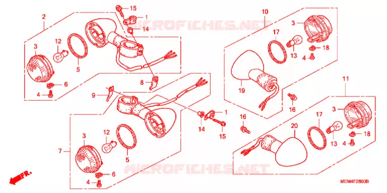 KNIPPERLICHT(2) Honda MOTO 1300 VTX 2007  VTX1300C7