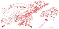 ACHTER STROOMLIJNKAP/VASTHOUDRAIL (VTX1800C) voor Honda VTX 1800 C 2007