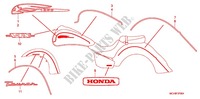 EMBLEEM/STREEP (VTX1800R/S/T/N'06) voor Honda VTX 1800 TOURING Silver crankcase 2007