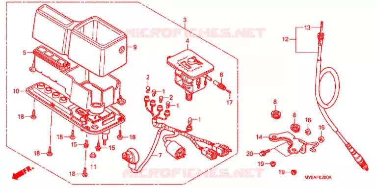 COMBINATIEMETER Honda MOTO 650 XR 2007  XR650L7