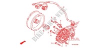 LINKS KRUKAS AFDEKKING/ GENERATOR(2) voor Honda TRX 450 R SPORTRAX Electric Start 2009