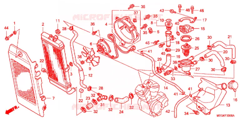 RADIATOR Honda MOTO 750 SHADOW 2009  VT750CA9