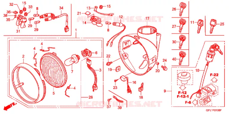 KOPLAMP Honda MOTO 50 MONKEY 2010  Z50J9_M