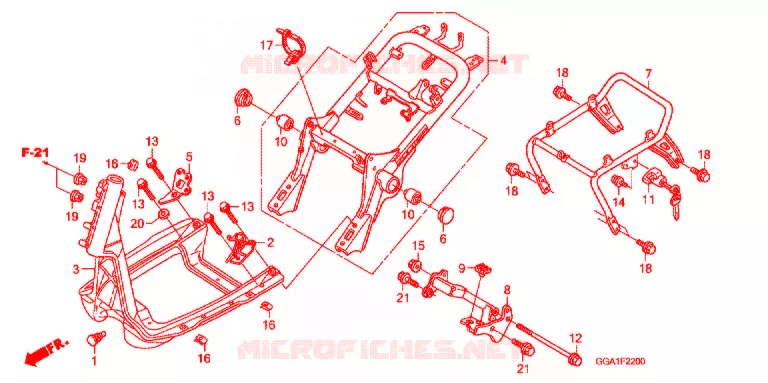 FRAME CHASSIS Honda SCOOTER 50 ZOOMER 2011  NPS50B