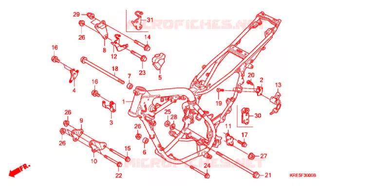 FRAME CHASSIS Honda MOTO 150 NX 2011  NXR150ESA