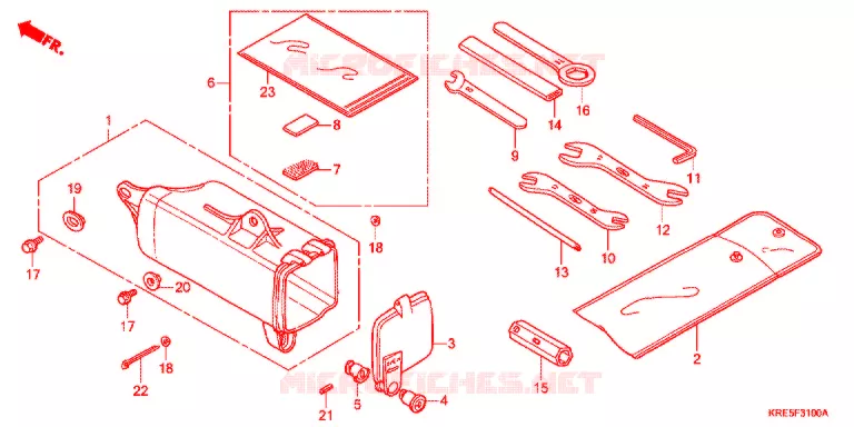 GEREEDSCHAP/ACCUVAK Honda MOTO 150 NX 2012  NXR150ESA