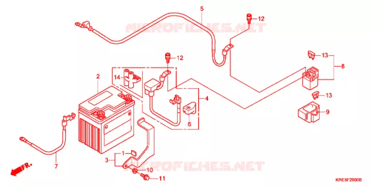 ACCU (NXR150ESD/ES) Honda MOTO 150 NX 2011  NXR150ESDB