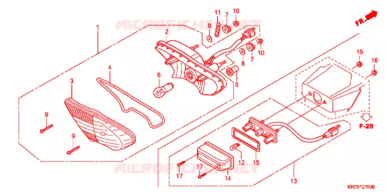 ACHTERLICHT(2) Honda MOTO 150 NX 2010  NXR150ESDA