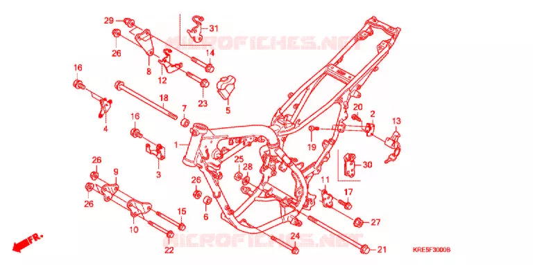 FRAME CHASSIS Honda MOTO 150 NX 2011  NXR150ESDB