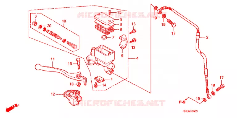 VOORREM HOOFDCILINDER Honda MOTO 150 NX 2012  NXR150ESDB