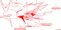 EMBLEEM/STREEP (3) voor Honda CBR 1000 RR VICTORY RED 2011