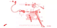 HOOFD STANDAARD/REMPEDAAL voor Honda CBR 1000 RR VICTORY RED 2011