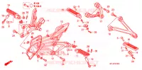 OPSTAP/KICKARM/ WISSEL PEDAAL voor Honda CBR 1000 RR VICTORY RED 2011