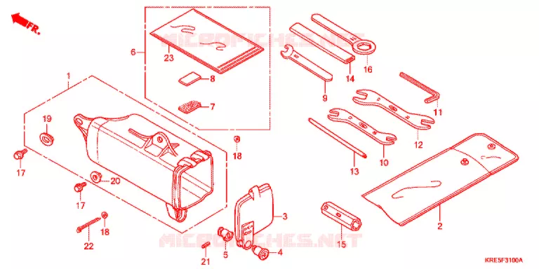 GEREEDSCHAP/ACCUVAK Honda MOTO 150 NX 2011  NXR150ESDB