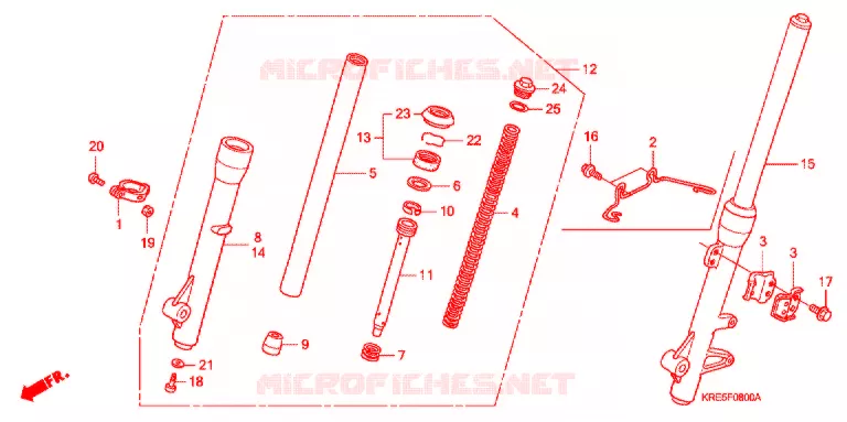 VOOR VORK Honda MOTO 150 NX 2011  NXR150ESDB