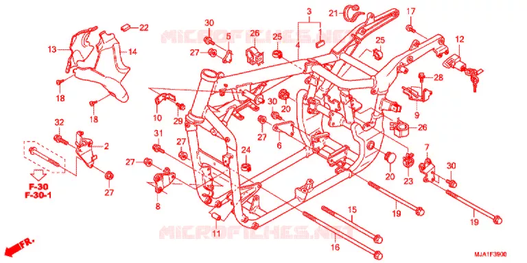 FRAME CHASSIS (VT750CA/CS/C2B) Honda MOTO 750 SHADOW 2012  VT750CAC