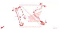 HOOFD STANDAARD/REMPEDAAL voor Honda CB 500 F ABS 2015