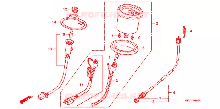 COMBINATIEMETER Honda MOTO 50 MONKEY 2012  Z50JC_M