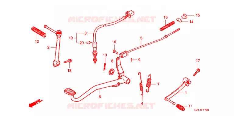 PEDAAL/KICKSTARTER ARM Honda MOTO 50 MONKEY 2017  Z50JC_M