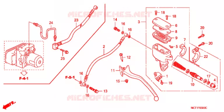 REMPOMP ACHTER Honda SCOOTER 400 SILVERWING 2003  FJS400A3