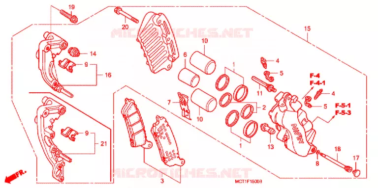 VOOR REMKLAUW Honda SCOOTER 400 SILVERWING 2003  FJS400A3