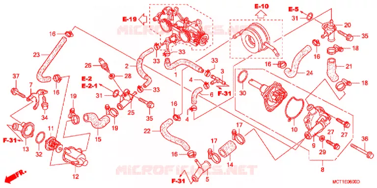 WATER POMP AFDEKKING Honda SCOOTER 400 SILVERWING 2003  FJS400A3