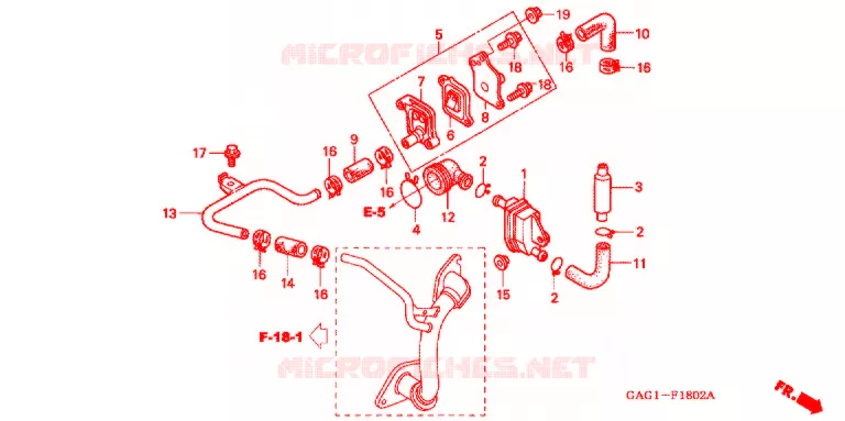 REGELKLEP LUCHTINJECTIE (AI) Honda SCOOTER 50 GYRO 2001  TC50Y